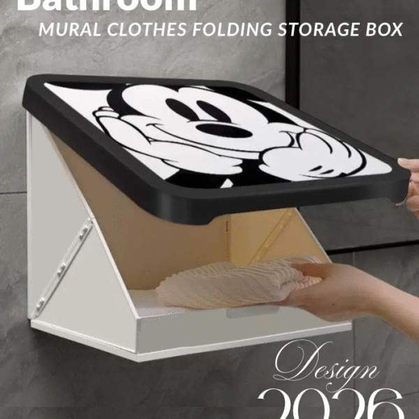 صندوق تخزين ملابس جداري للحمام 2026 – قابل للطي ومقاوم للمياه