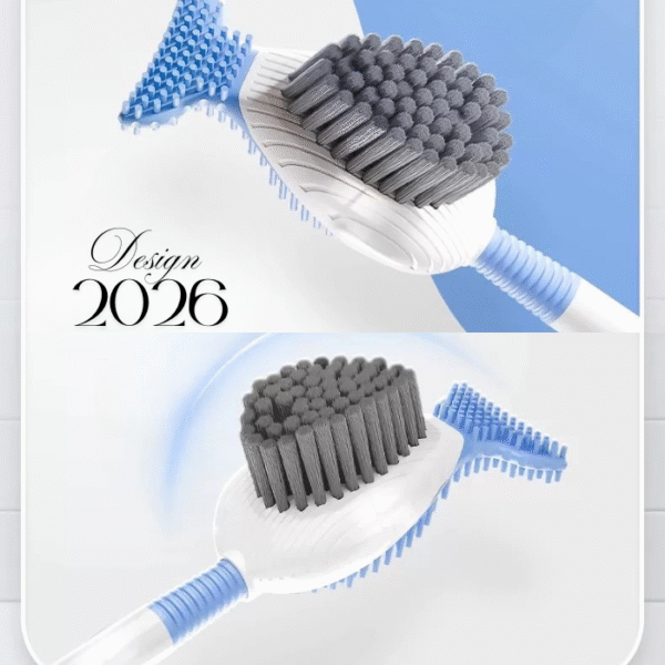 فرشة تنظيف تواليت سيليكون بتصميم الحوت مع حامل حائط